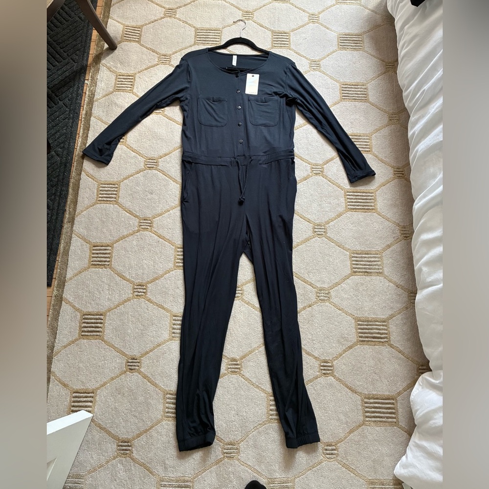 NWT Lively All Day Jumpsuit in Jet Black XS